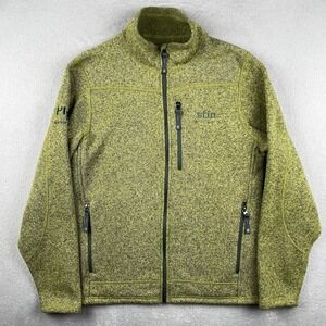 Stio Wilcox Fleece Jacket Mens Large Yellow Full Zip Mock Neck Pockets